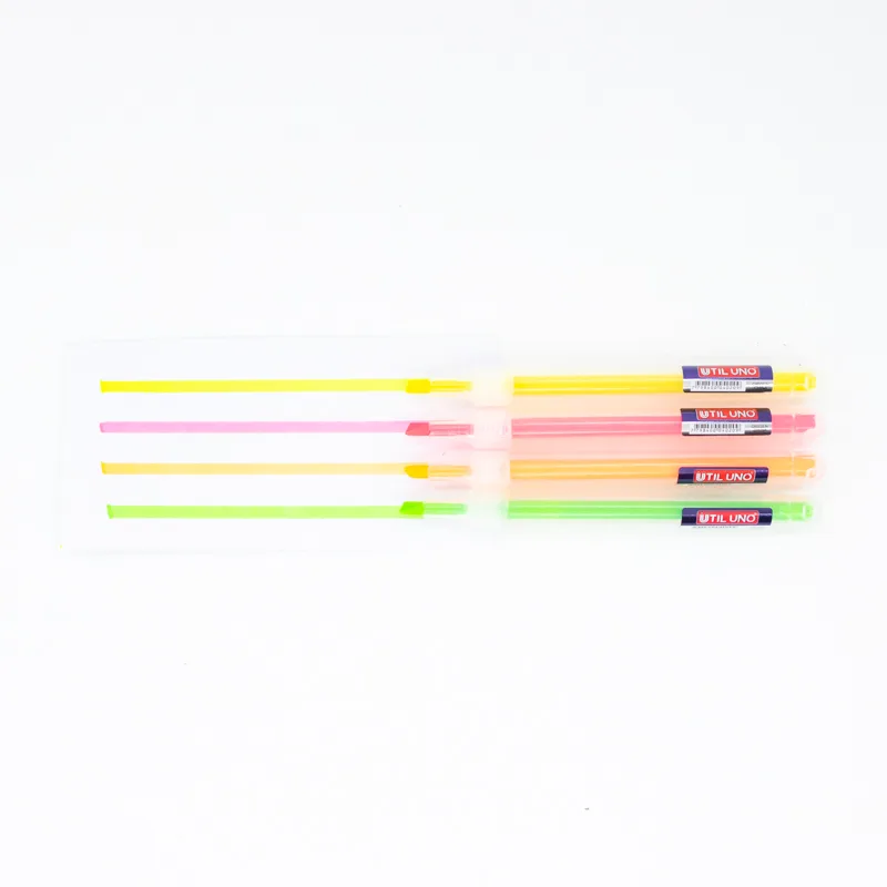 Resaltadores Fluo punta Biselada x4 und - Imagen 2