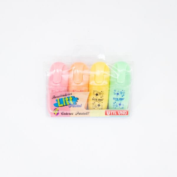 MINI RESALTADOR PASTEL SURTIDO X 4U