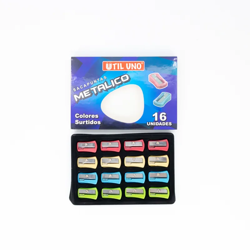 Sacapuntas metálico Colores surtidos x16 und - Imagen 2