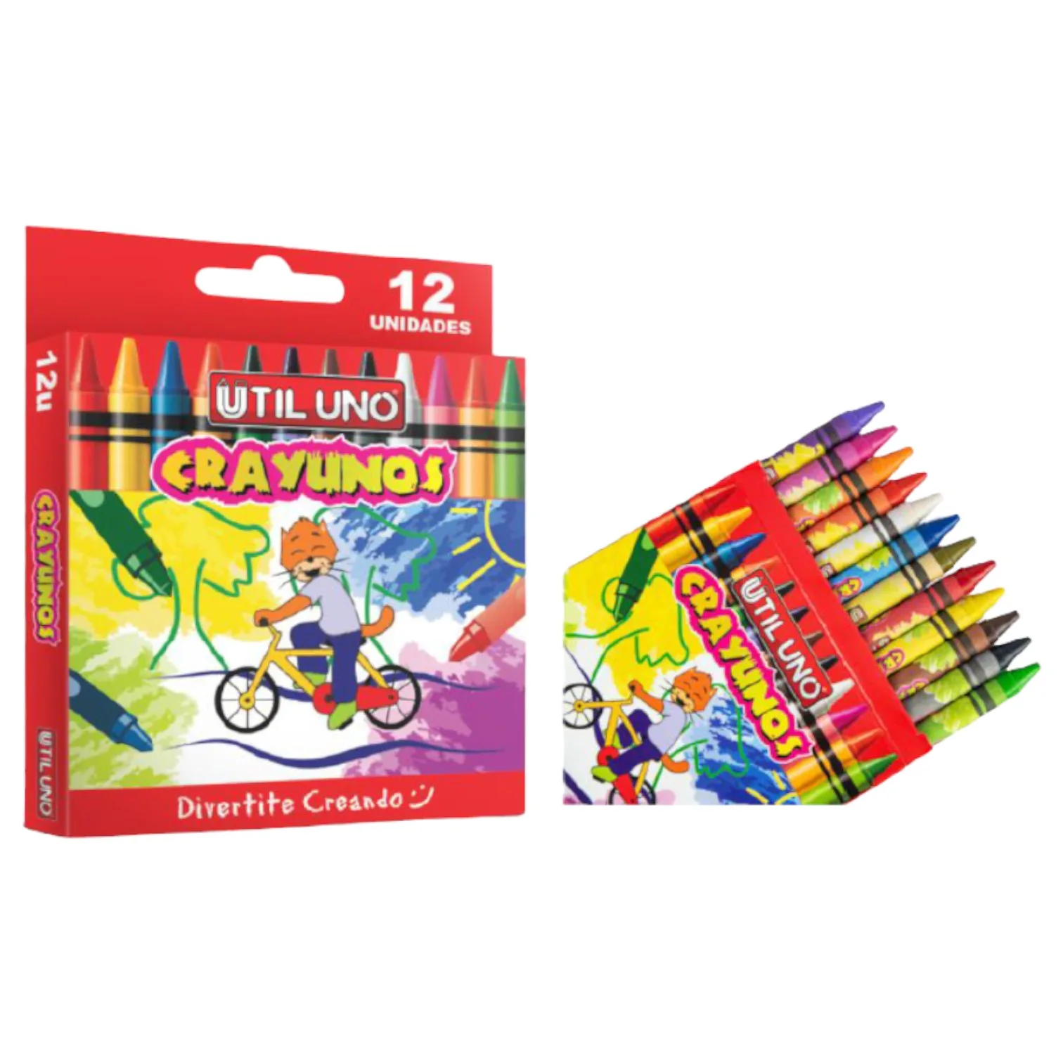 Crayones de colores por 12 und