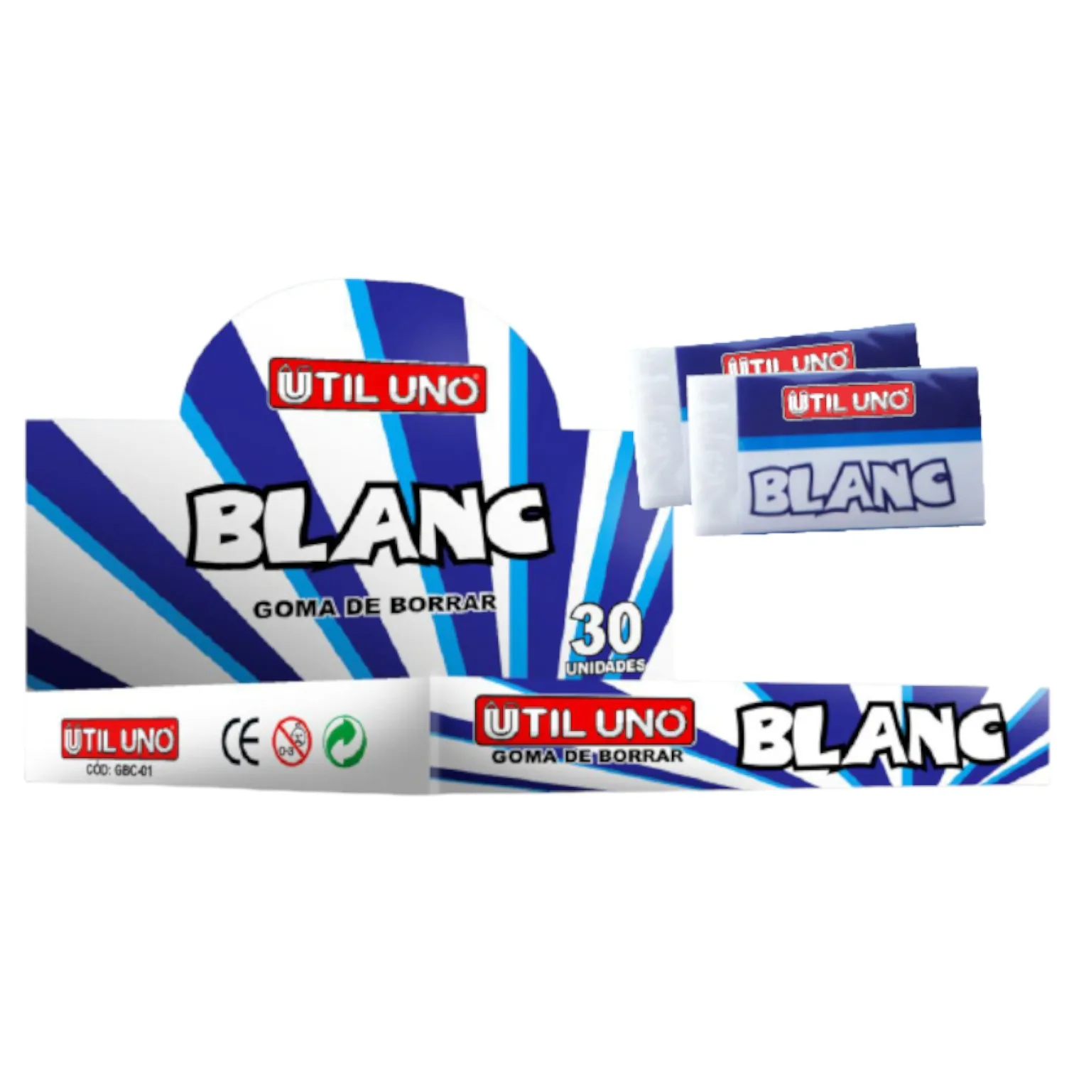 Goma de Borrar blanca x30 und