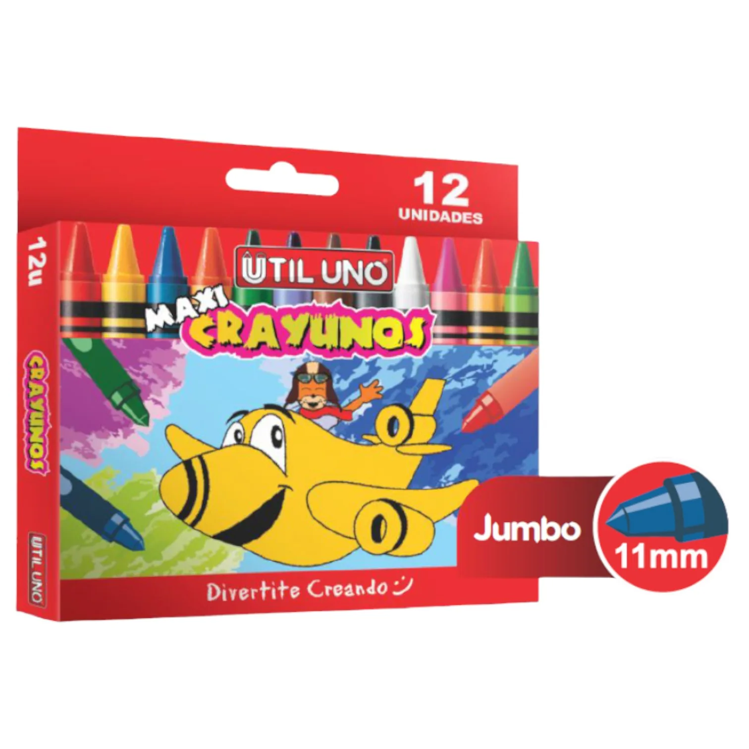Crayones de colores JUMBO por 12 und