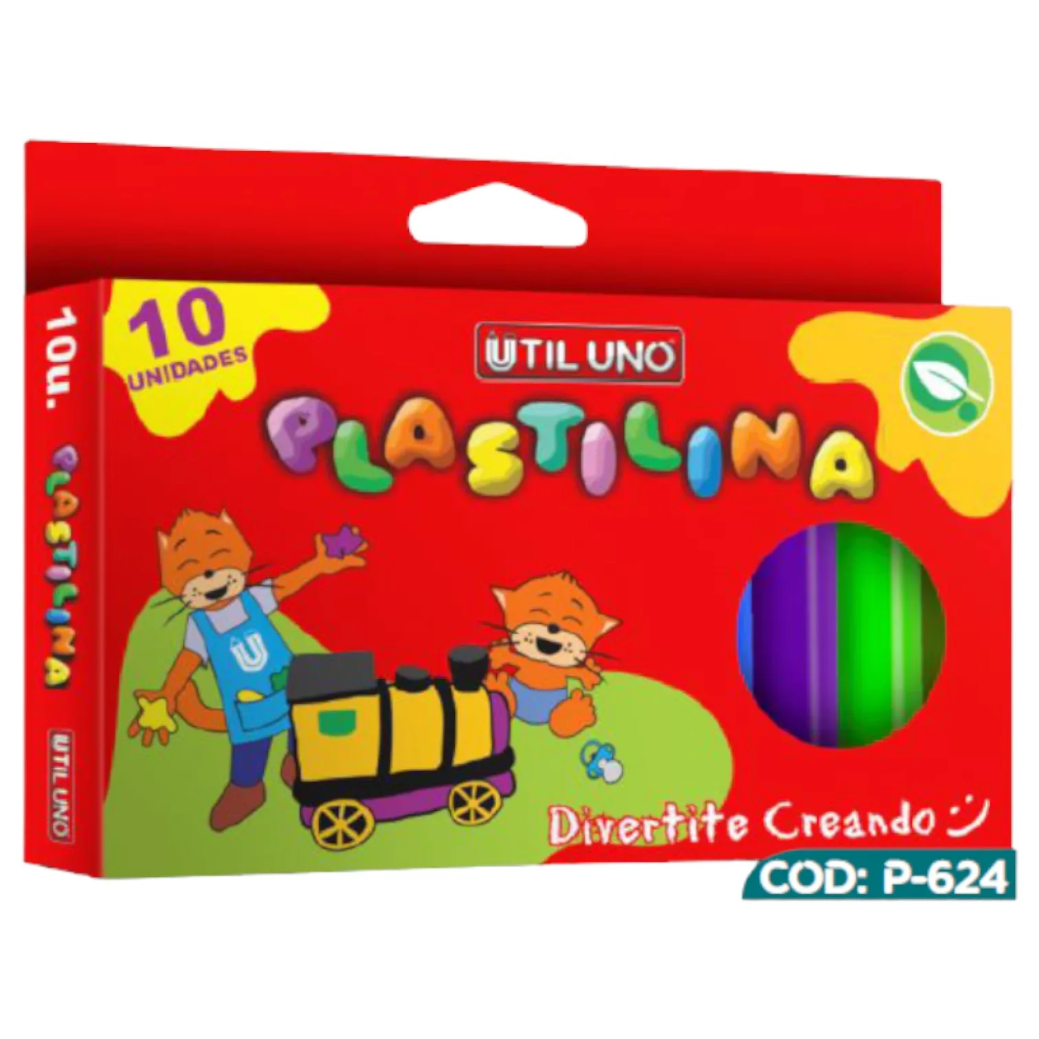 PLASTILINA DE COLORES X 10 U