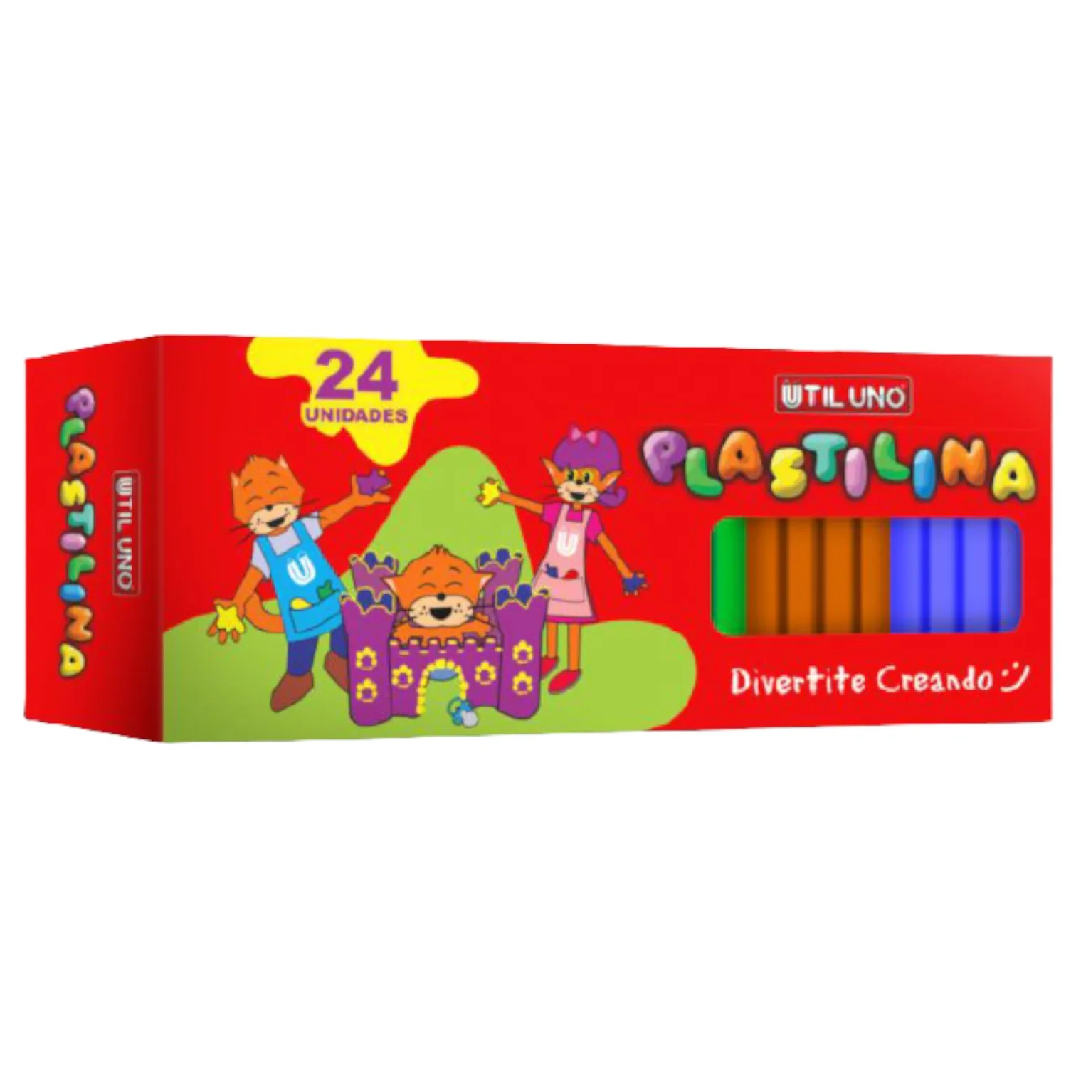 PLASTILINA DE COLORES X 24 U