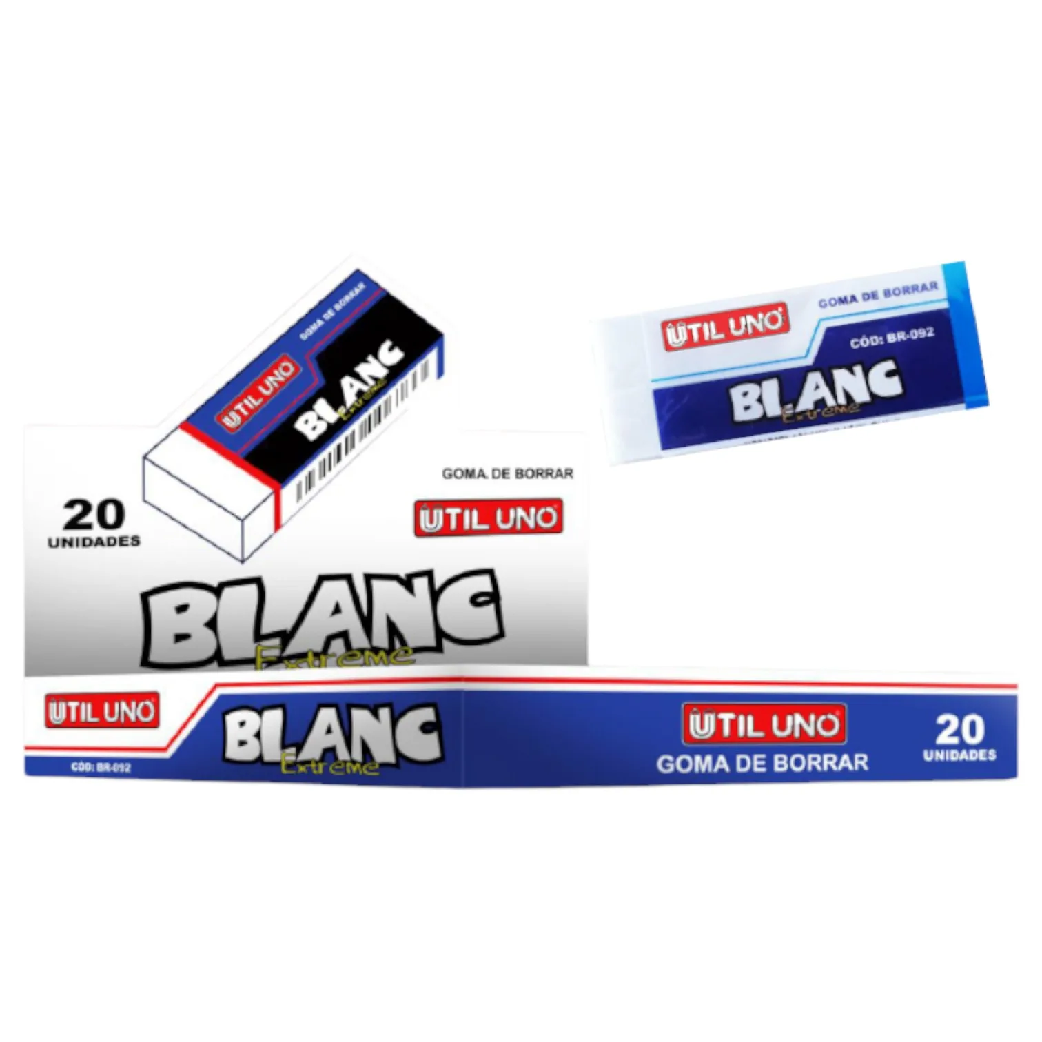 Goma de Borrar blanca x20 und
