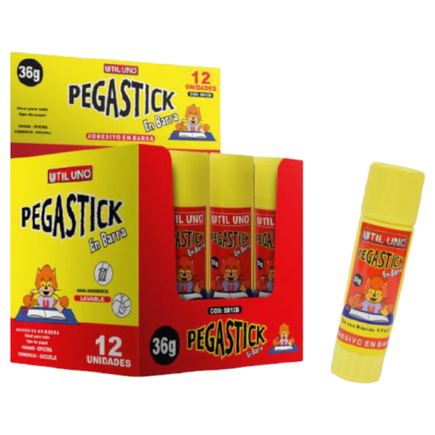 Adhesivo en barra de 36gr x12u