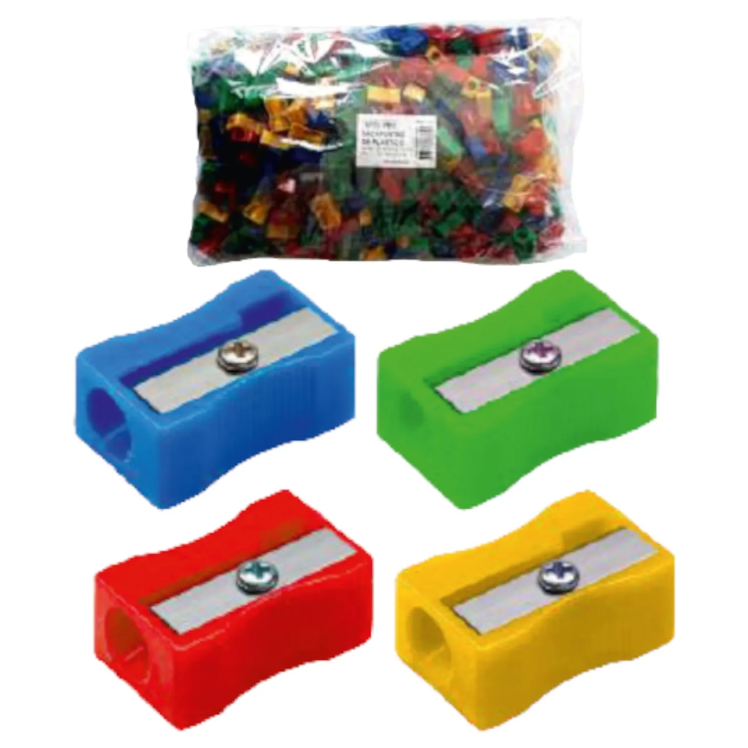 Sacapuntas de Plástico Colores surtidos x500 und