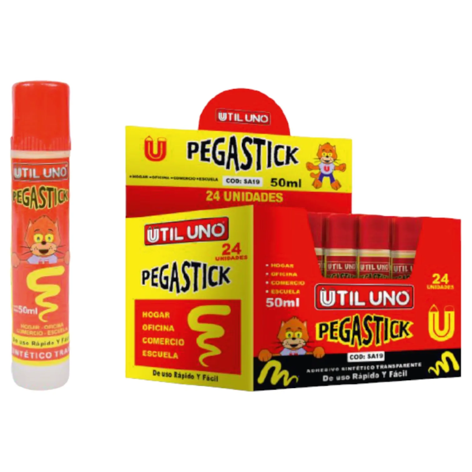 Adhesivo sintético transparente 50ml x24u