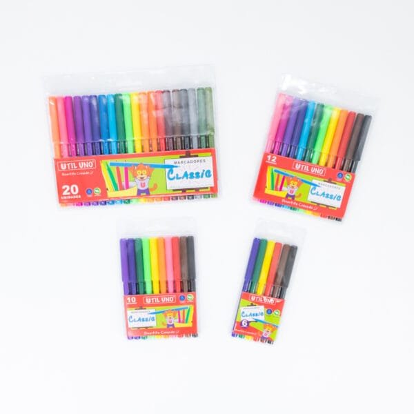 MARCADORES DE COLORES LARGOS CLASICOS X 6 UND - Imagen 3