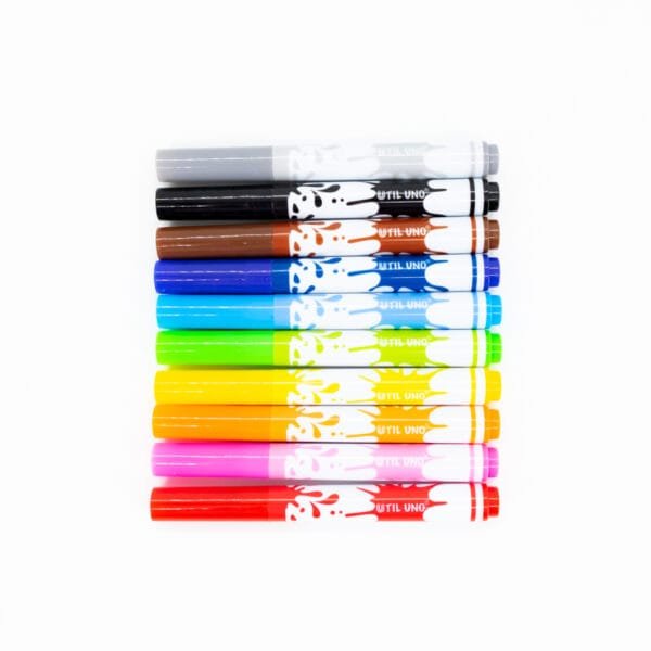 MARCADORES DE COLORES LARGOS AL AGUA X 10 UND - Imagen 2