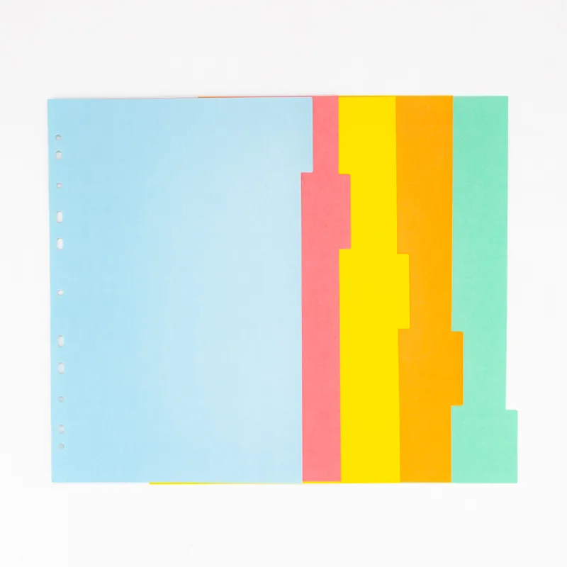 Separadores A4 Papel x5 Colores - Imagen 3