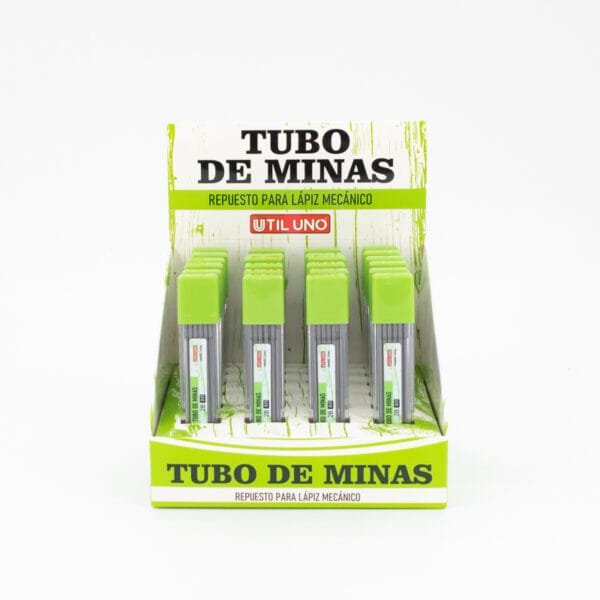 TUBO DE MINAS PARA LAPIZ MECANICO 2 MM X 12 UND
