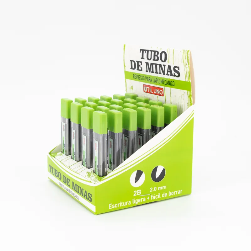 TUBO DE MINAS PARA LAPIZ MECANICO 2 MM X 12 UND - Imagen 4