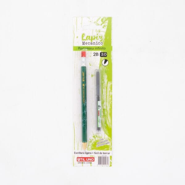 LAPIZ MECANICO 2MM C/SACAPUNTAS INCORPORADO + REPUESTO