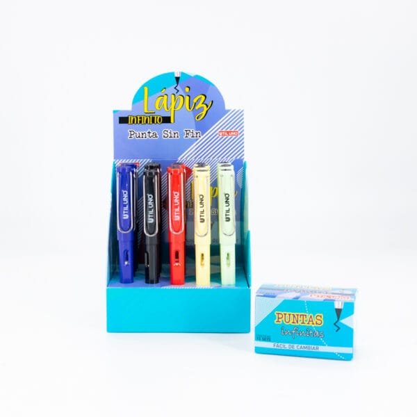 LAPIZ INFINITO NEGRO CUERPO DE COLORES X20 UND