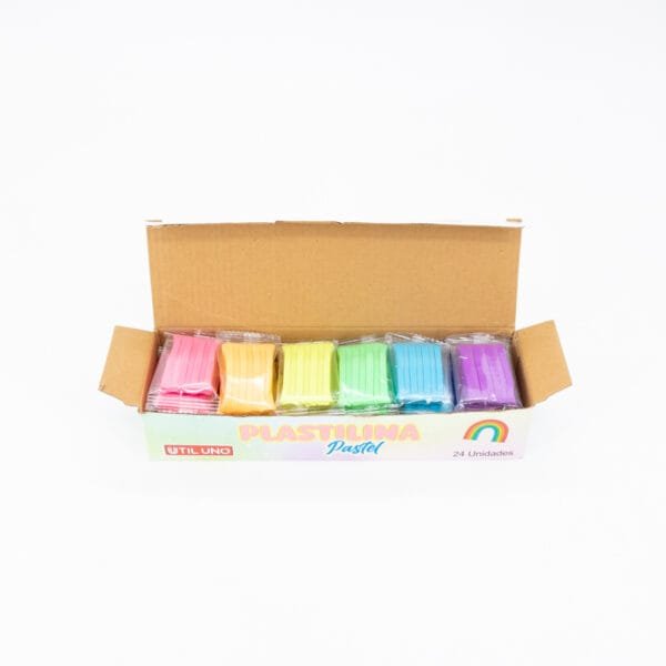 PLASTILINA DE COLORES PASTELES x24u - Imagen 2